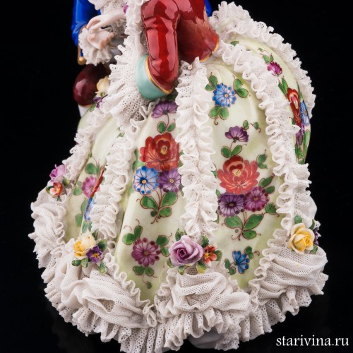 Романтическая пара, кружевная, Muller & Co, Германия, нач. 20 в