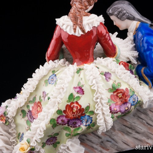 Романтическая пара, кружевная, Muller & Co, Германия, нач. 20 в