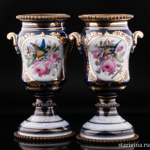 Декоративные вазы Птицы, Франция, 19 в