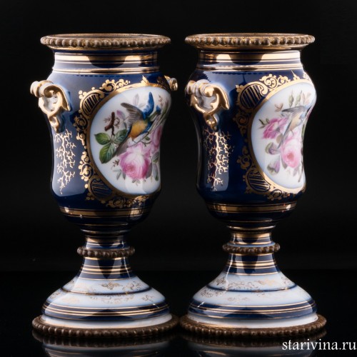 Декоративные вазы Птицы, Франция, 19 в