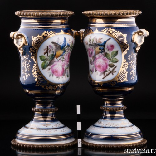 Декоративные вазы Птицы, Франция, 19 в