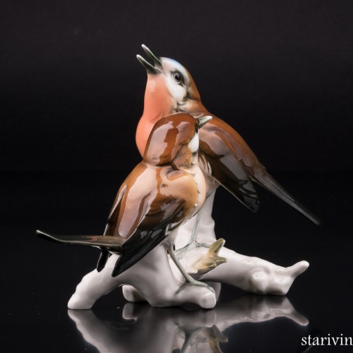 Две малиновки, Karl Ens, Германия, 1920-30 гг