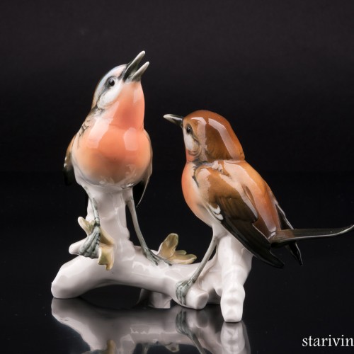 Две малиновки, Karl Ens, Германия, 1920-30 гг