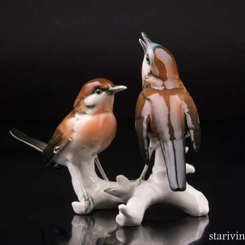 Две малиновки, Karl Ens, Германия, 1920-30 гг