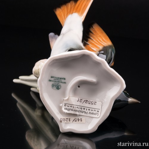 Статуэтка птицы Американская горихвостка, Hutschenreuther, Германия, 1970 гг.