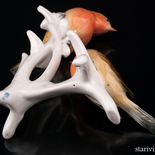 Две малиновки на ветке, Karl Ens, Германия