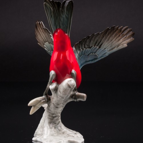 Красно-черная танагра, Hutschenreuther, Германия, 1970 гг