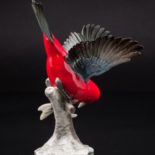 Красно-черная танагра, Hutschenreuther, Германия, 1970 гг