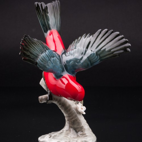 Красно-черная танагра, Hutschenreuther, Германия, 1970 гг