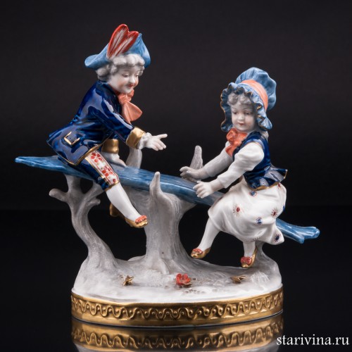 Дети на качелях, Volkstedt, Германия, вт. пол. 20 в