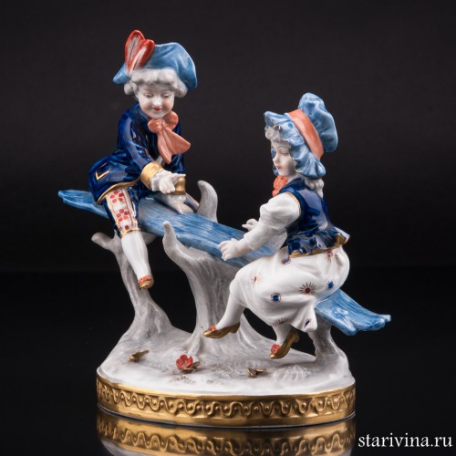 Дети на качелях, Volkstedt, Германия, вт. пол. 20 в