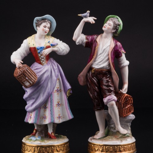 Пара с птичьими клетками, Volkstedt, Германия, сер. 20 в