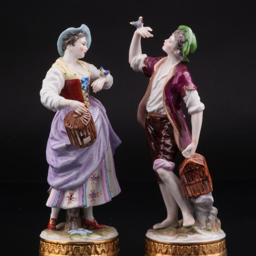 Пара с птичьими клетками, Volkstedt, Германия, сер. 20 в