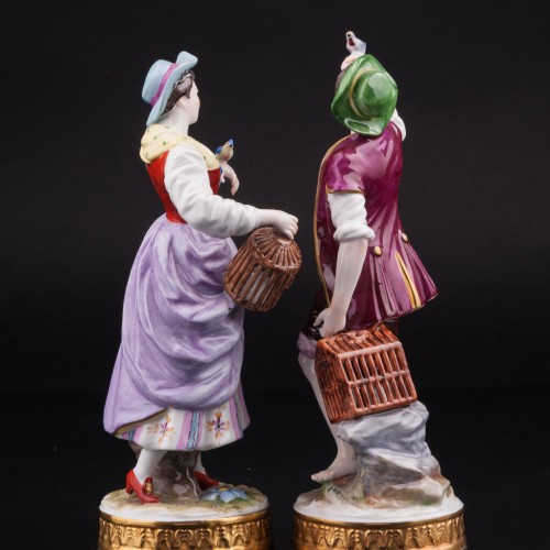 Пара с птичьими клетками, Volkstedt, Германия, сер. 20 в