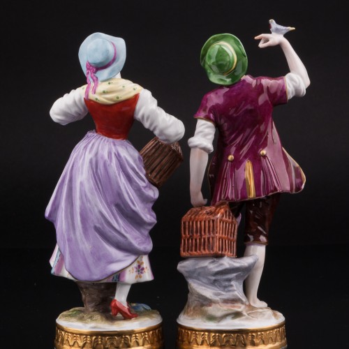 Пара с птичьими клетками, Volkstedt, Германия, сер. 20 в