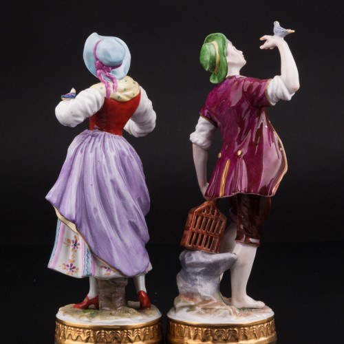 Пара с птичьими клетками, Volkstedt, Германия, сер. 20 в