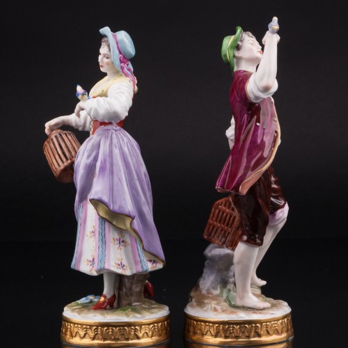 Пара с птичьими клетками, Volkstedt, Германия, сер. 20 в