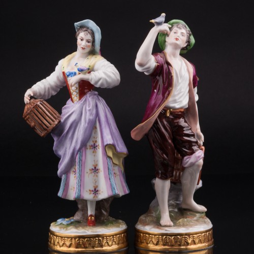 Пара с птичьими клетками, Volkstedt, Германия, сер. 20 в