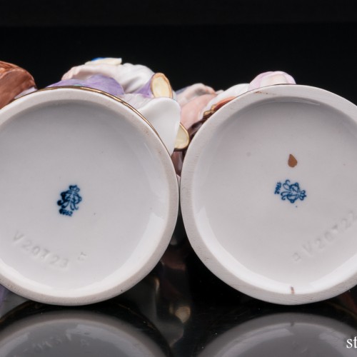 Пара с птичьими клетками, Volkstedt, Германия, сер. 20 в