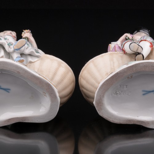 Фарфоровые подсвечники дети с корзинами, Meissen, Германия, кон. 19 в