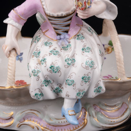 Фарфоровые подсвечники дети с корзинами, Meissen, Германия, кон. 19 в