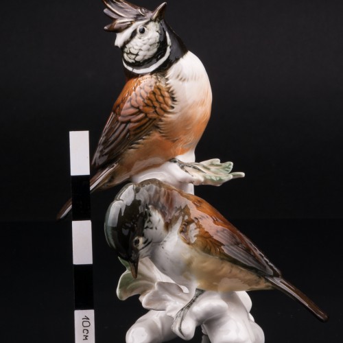 Две хохлатых синицы, Karl Ens, Германия, 1950 гг