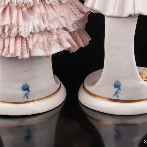 Танцующая пара, кружевная, Ackermann & Fritze, Германия, 1908-51 гг