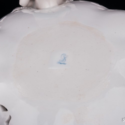 Фарфоровое блюдо Три ангелочка, Carl Thieme, Германия, нач. 20 в