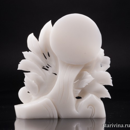 Резной камень Пион и птица, Китай