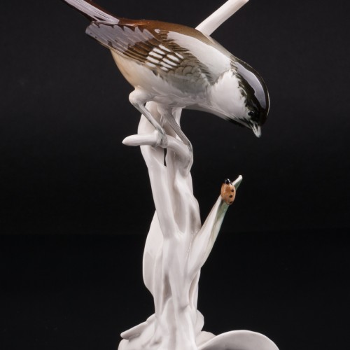 Птица на ветке с божьей коровкой, Karl Ens, Германия