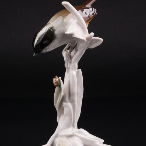 Птица на ветке с божьей коровкой, Karl Ens, Германия