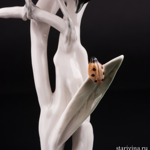 Птица на ветке с божьей коровкой, Karl Ens, Германия