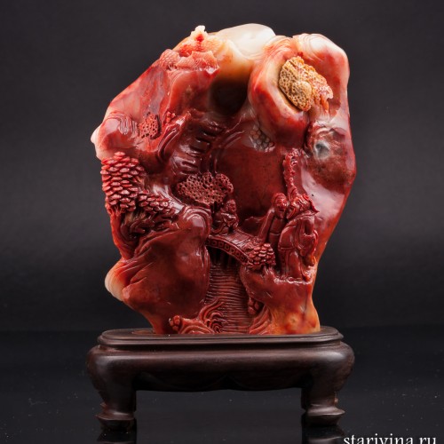 Резной камень Над горной рекой, Китай