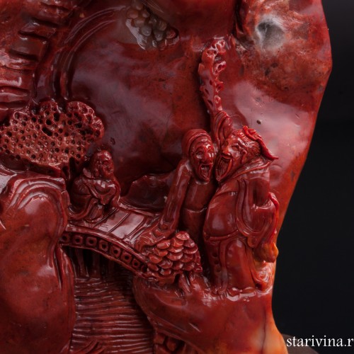 Резной камень Над горной рекой, Китай