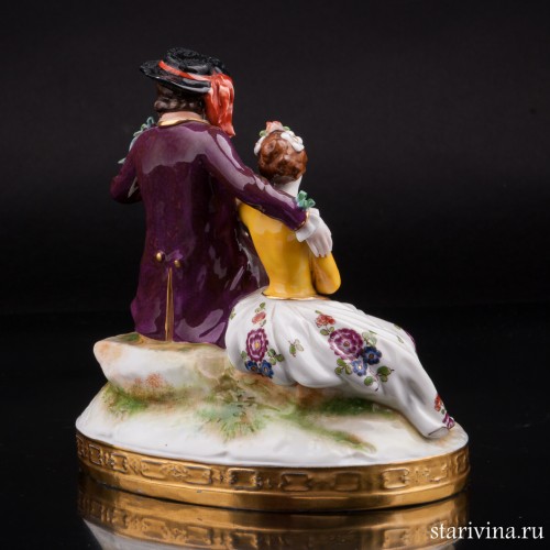 Пара с птичьей клеткой, Volkstedt, Германия, до 1935 г