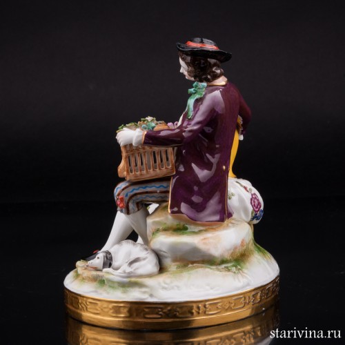 Пара с птичьей клеткой, Volkstedt, Германия, до 1935 г