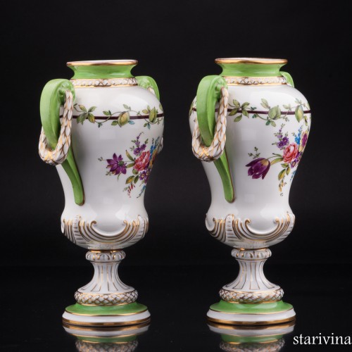 Две вазы, ручная роспись, Carl Thieme, Германия, нач. 20 в