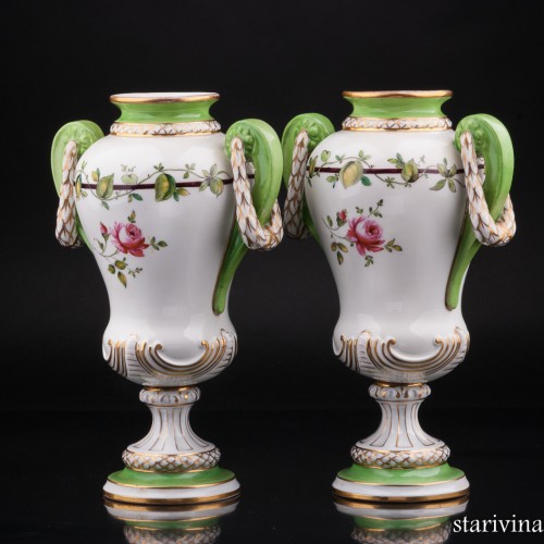 Две вазы, ручная роспись, Carl Thieme, Германия, нач. 20 в