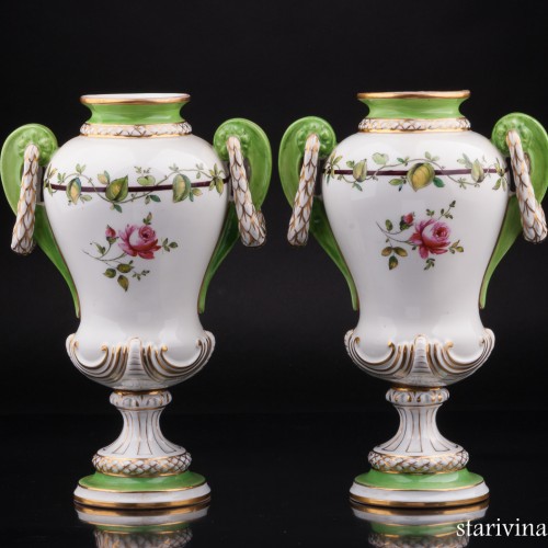 Две вазы, ручная роспись, Carl Thieme, Германия, нач. 20 в