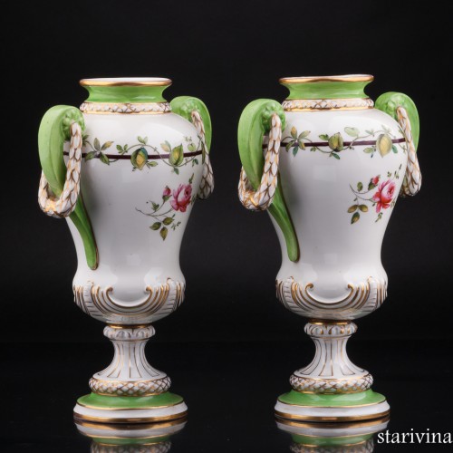 Две вазы, ручная роспись, Carl Thieme, Германия, нач. 20 в