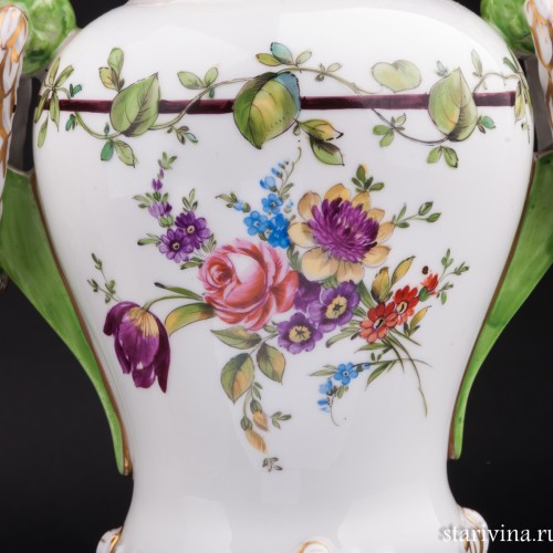 Две вазы, ручная роспись, Carl Thieme, Германия, нач. 20 в