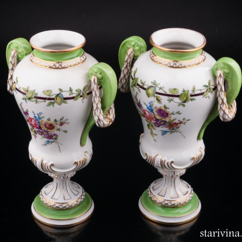 Две вазы, ручная роспись, Carl Thieme, Германия, нач. 20 в