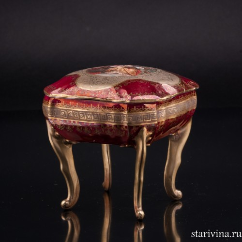 Шкатулка на высоких ножках Вечерний романс, Германия, нач. 20 в