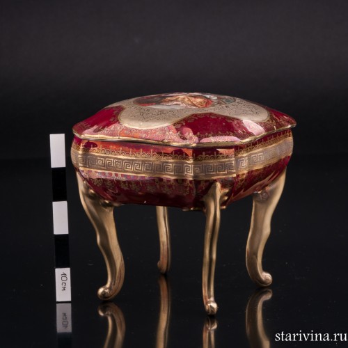 Шкатулка на высоких ножках Вечерний романс, Германия, нач. 20 в