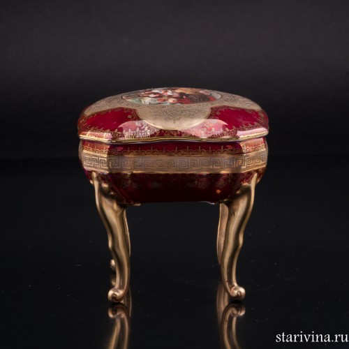 Шкатулка на высоких ножках Вечерний романс, Германия, нач. 20 в