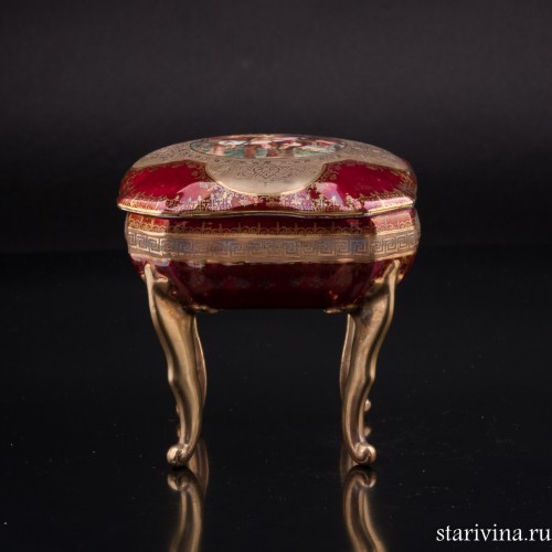 Шкатулка на высоких ножках Вечерний романс, Германия, нач. 20 в