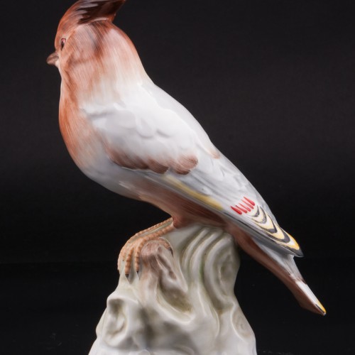 Статуэтка из фарфора птицы Свиристель, Herend, Венгрия.