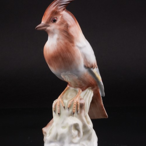 Статуэтка из фарфора птицы Свиристель, Herend, Венгрия.