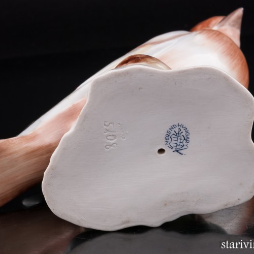 Статуэтка из фарфора птицы Свиристель, Herend, Венгрия.