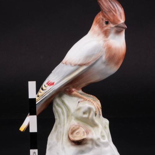 Статуэтка из фарфора птицы Свиристель, Herend, Венгрия.